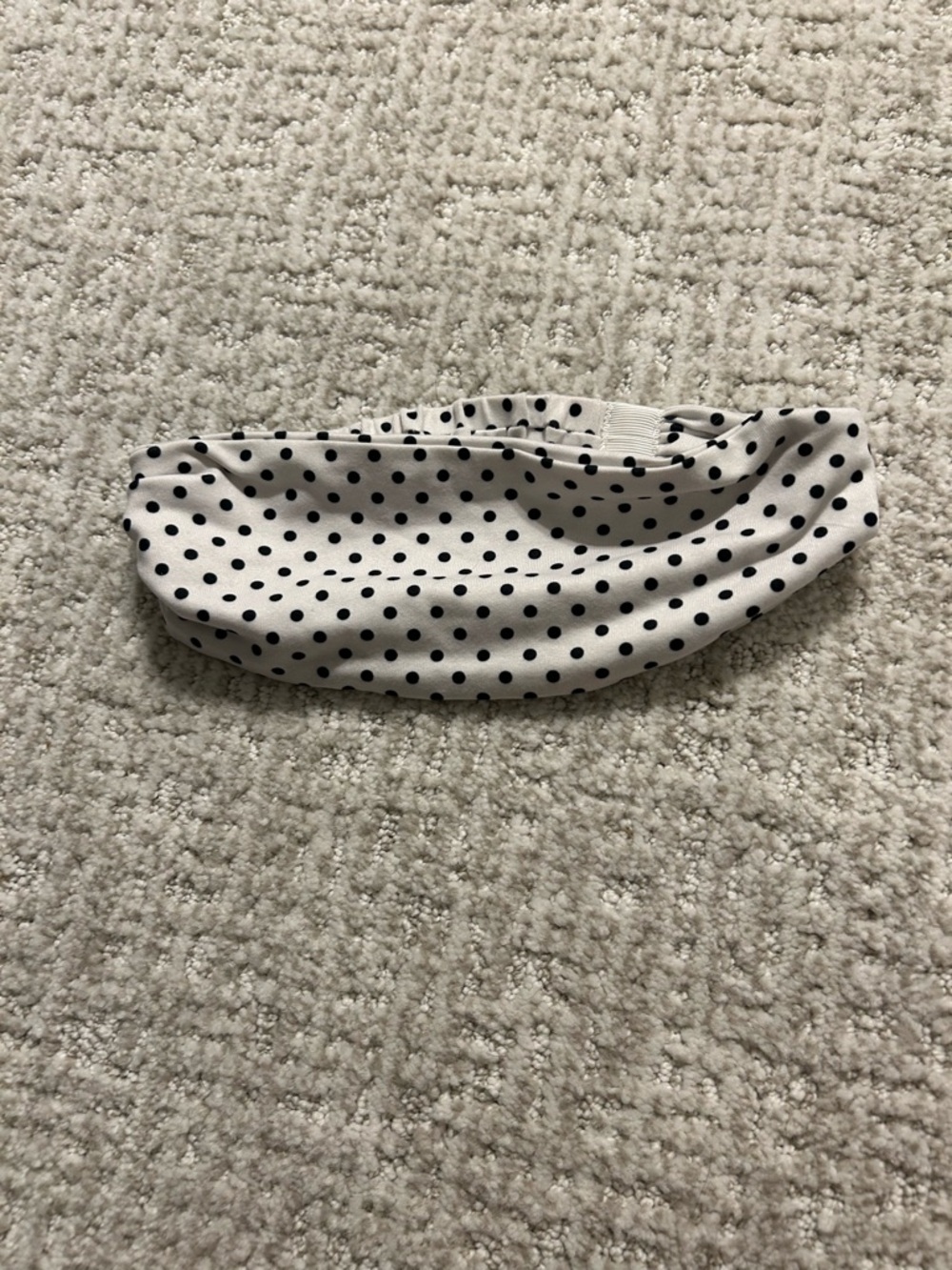 White and Black Polka Dot Kids Headband